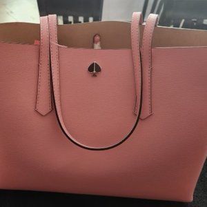 NWT Kate Spade Pink Leather Tote with coin purse and storage bag
